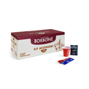 Borbone Kit 100 Bicchierini-100 Palettine-100 Zucchero