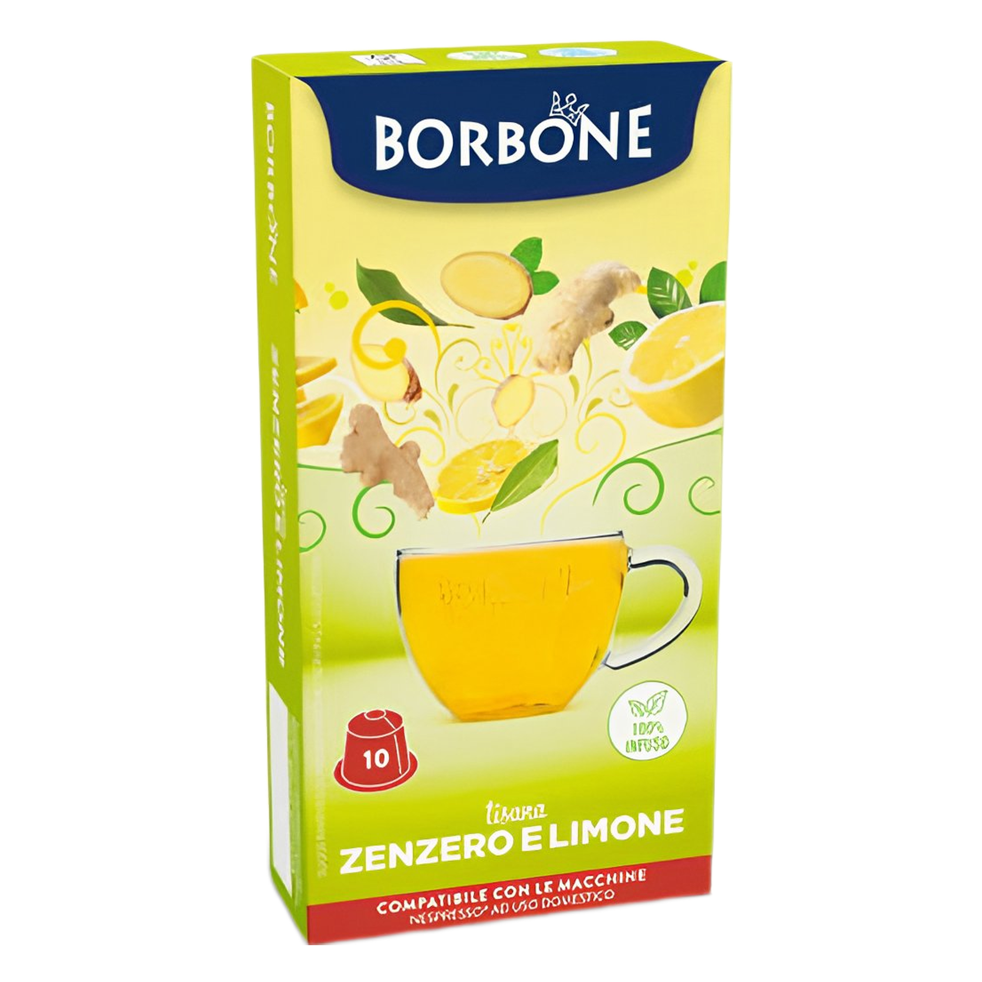 Borbone Tisana Zenzero e Limone 10 Capsule Compatibile Nespresso*