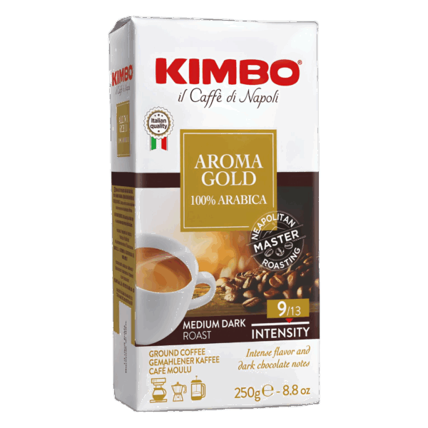 446c6aed-5c37-4663-8a63-32a4794a8b5b Kimbo Aroma Gold 100% Arabica Macinato 250g