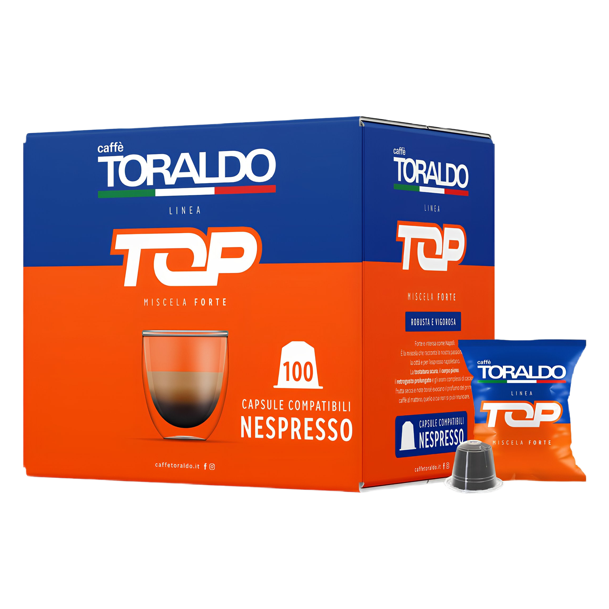 Caffè Toraldo Miscela Forte Top 100 Capsule Compatibili Nespresso®*