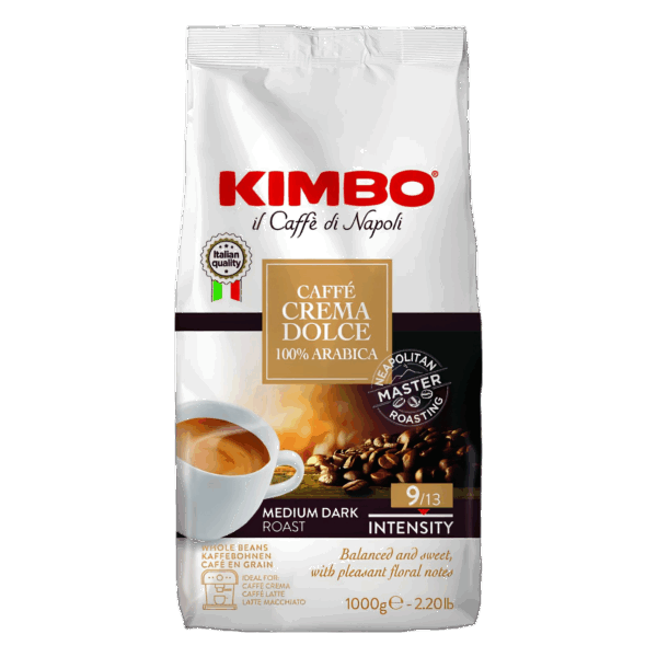 Kimbo Caffè Crema Dolce 100% Arabica In Grani 1 kg