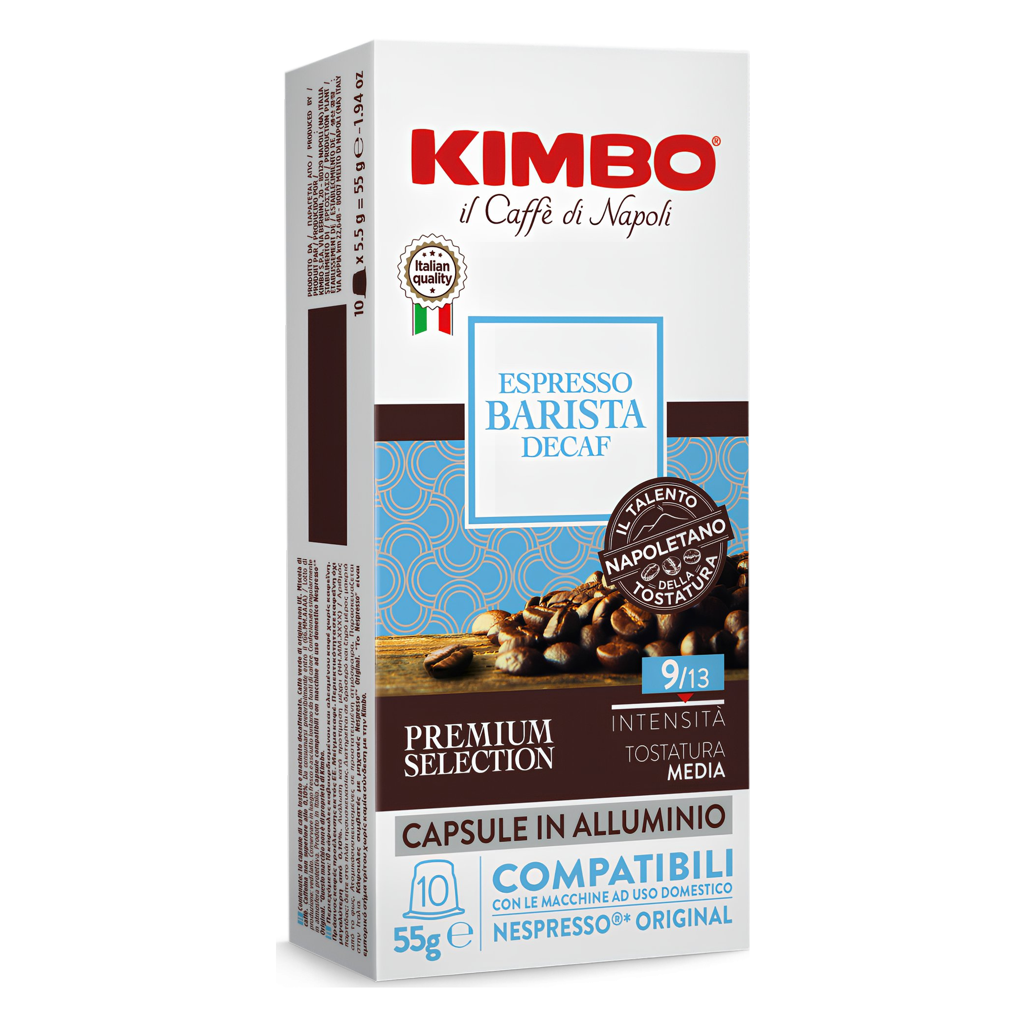 8718c041-32c9-4735-a025-b5bb3467b7b6 Kimbo Barista Espresso Dek In Alluminio 10 Capsule Compatibile Nespresso®
