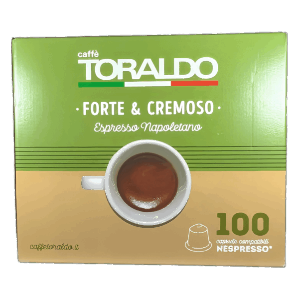 Toraldo Miscela Forte e Cremoso 100 Capsule Compatibili Nespresso®*