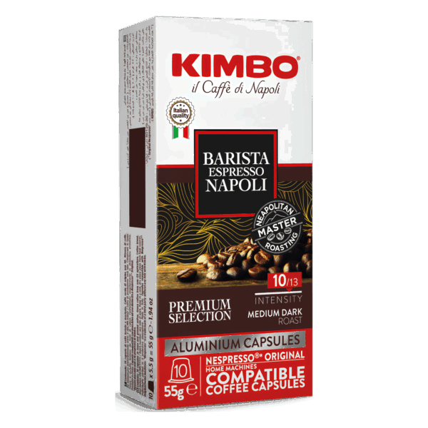 Kimbo Barista Espresso Napoli In Alluminio 10 capsule Compatibili Nespresso®