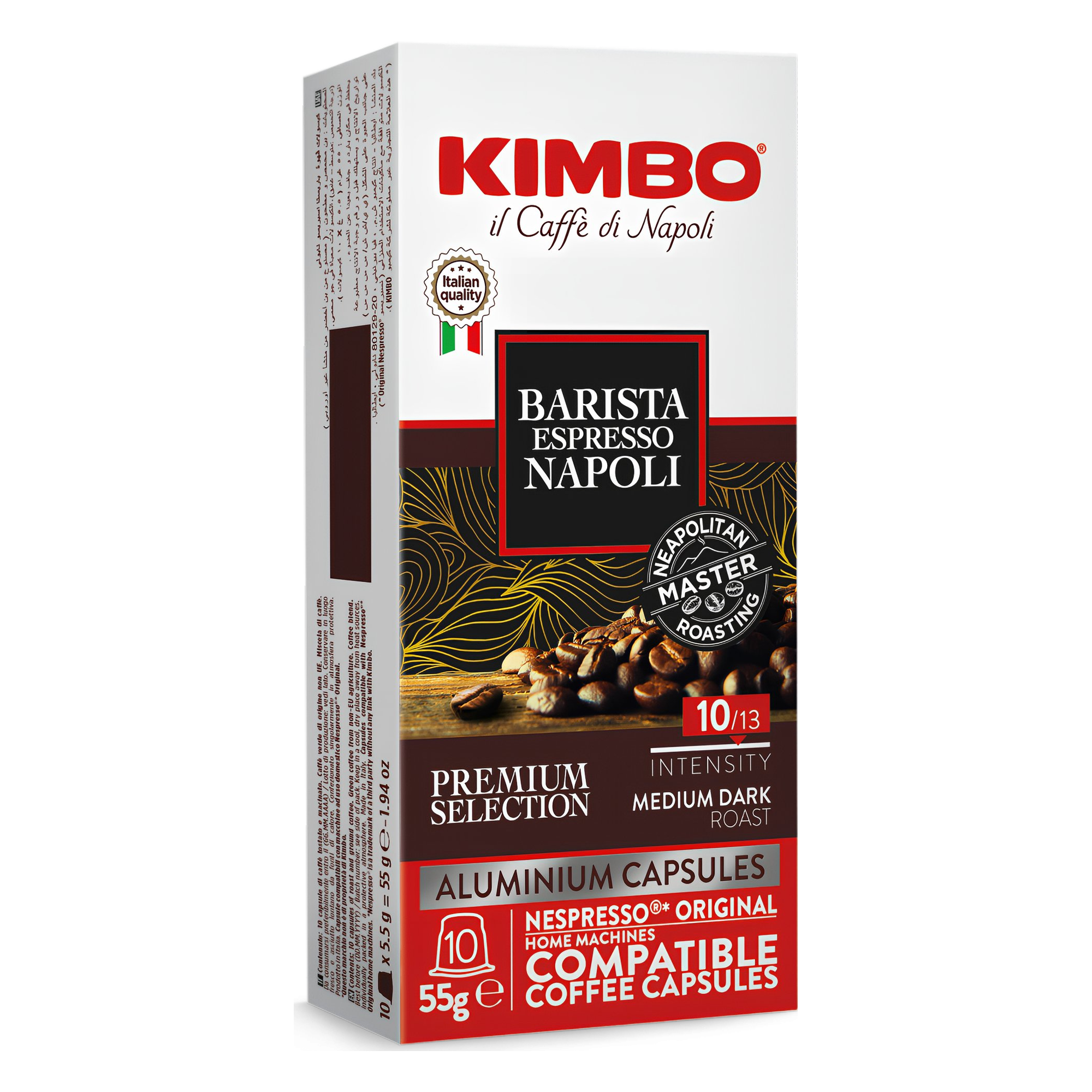Kimbo Barista Espresso Napoli In Alluminio 10 capsule Compatibili Nespresso®
