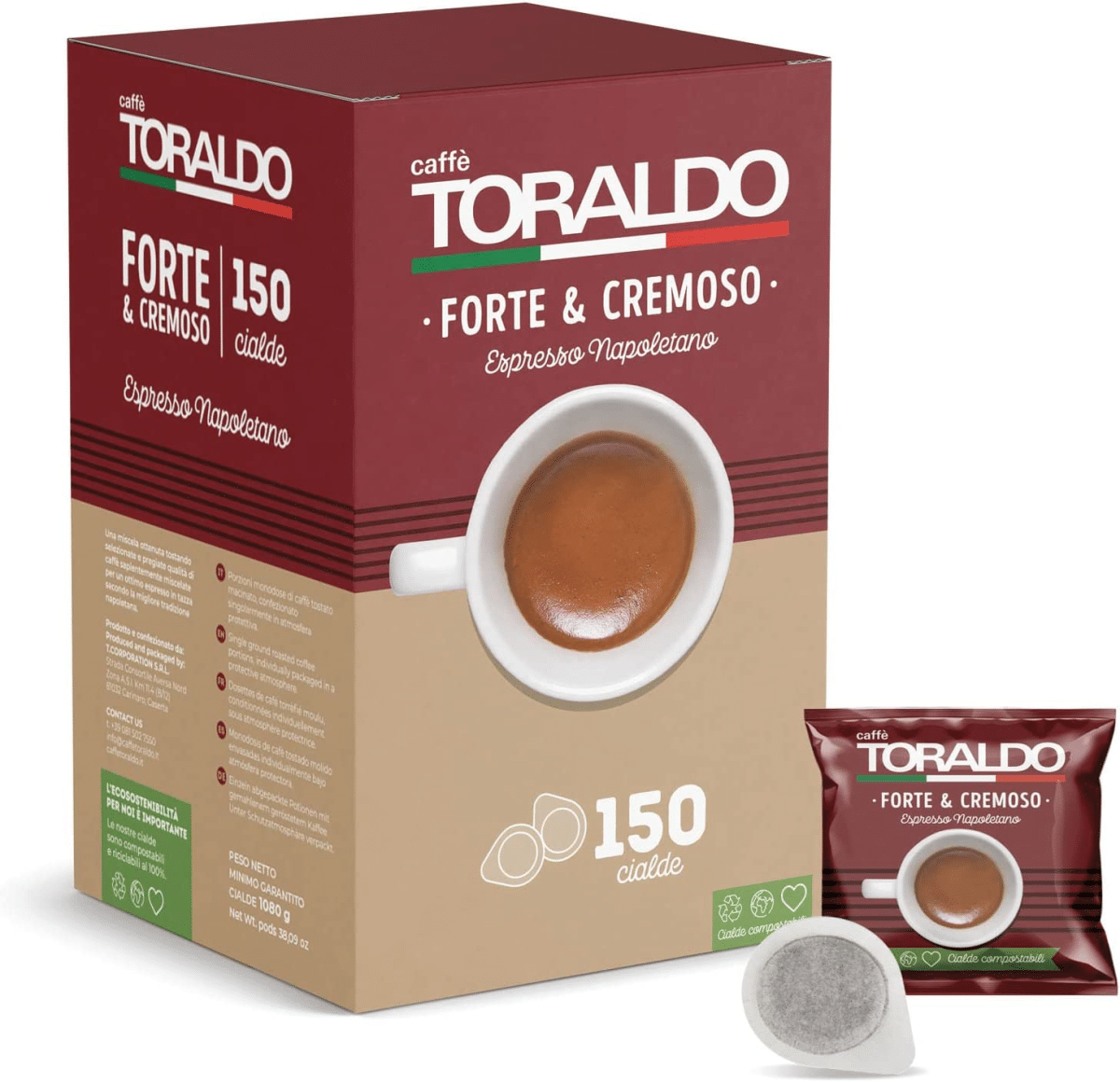 Toraldo Miscela Forte e Cremoso 150 Cialde