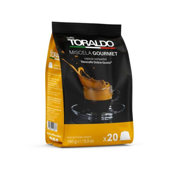 Toraldo Miscela Gourmet 100% Arabica Compatibile Dolce Gusto® 100 Capsule