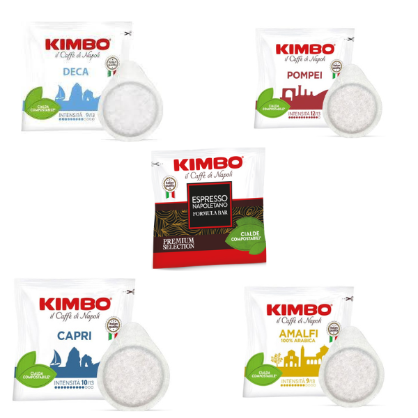 Kimbo Miscela Amalfi-Pompei-Capri-Dek-Espresso Napoletano 250 Cialde