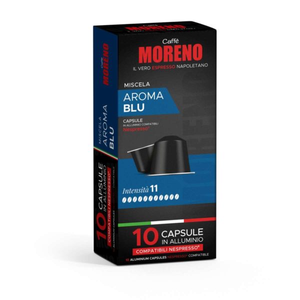 Moreno Aroma Blu Compatibile Nespresso®10 Capsule in alluminio
