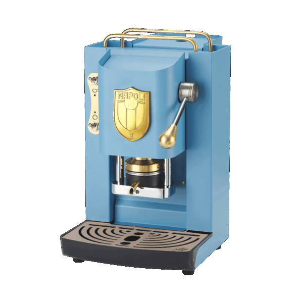 Faber Cialde Macchina Caffè Pro Deluxe Turquoise Scudetto oro